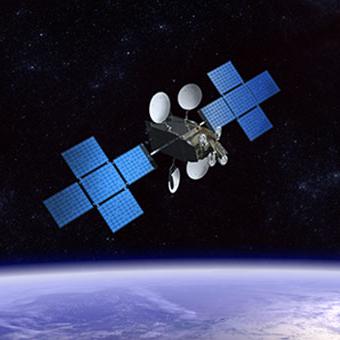 The ViaSat-1 satellite in space